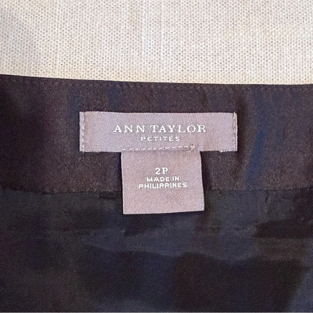 Ann Taylor Skirt Womens 2P Black Red Dark Floral Bubble Hem Silk Wool Whimsigoth